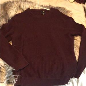 Maroon knit pullover hm